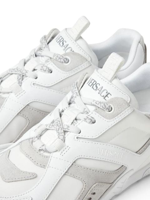 Versace Galaxia leather sneakers - White