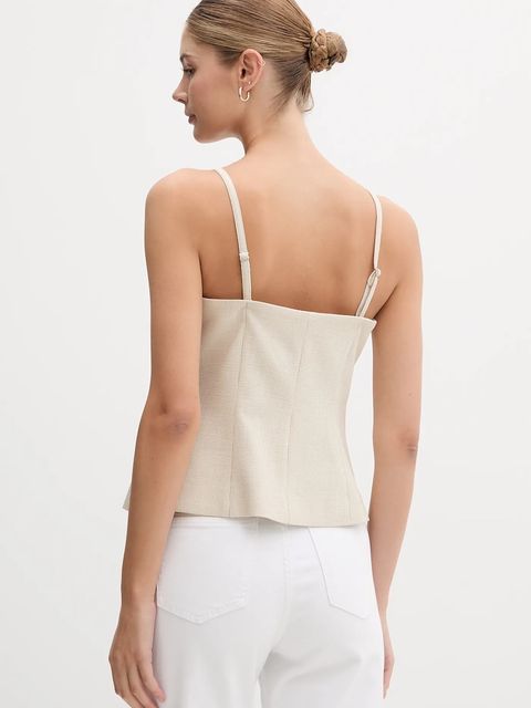 Dkny bluzka damska kolor beżowy UD5JS043