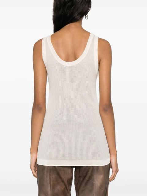LEMAIRE fine-ribbed seamless tank top - Neutrals