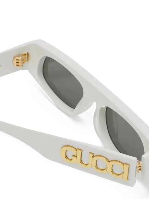 Gucci Eyewear rectangle-frame sunglasses - White