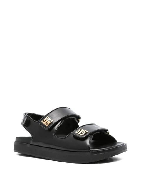 Givenchy pattern double strap sandals - Black