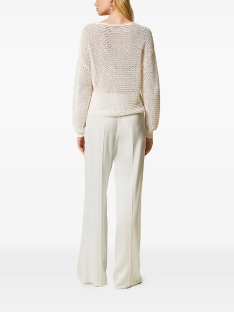 TWINSET satin trousers - Green