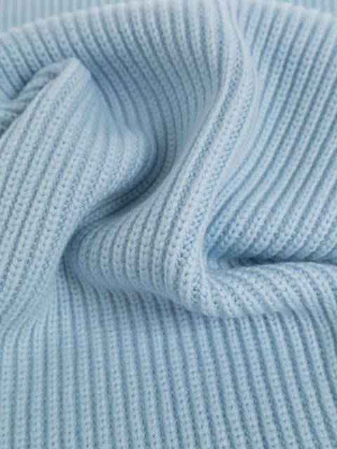 Versace ribbed logo-detail scarf - Blue - zdjęcie produktu nr 2