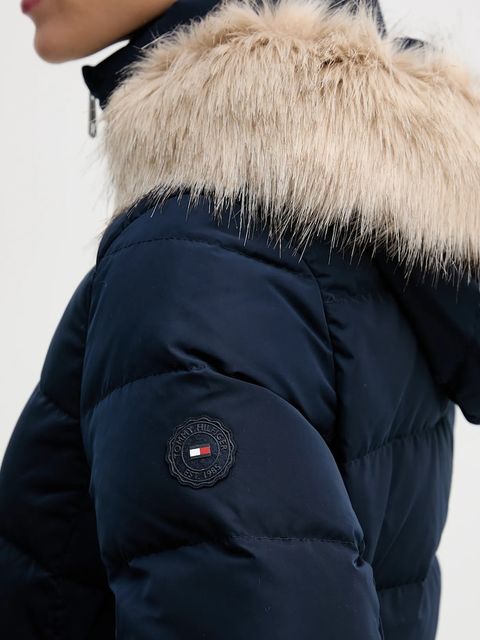 Tommy Hilfiger kurtka puchowa kolor granatowy zimowa WW0WW47540