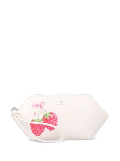 GANNI Bou raspberry-print pouch - Neutrals - zdjęcie produktu nr 1