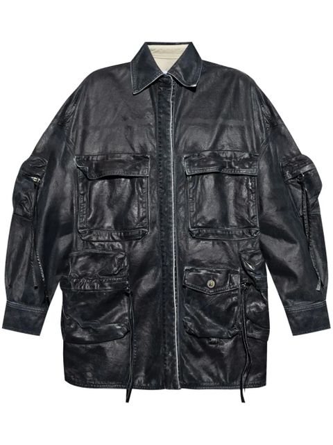 The Attico multi-pocket denim jacket - Blue - zdjęcie produktu nr 1