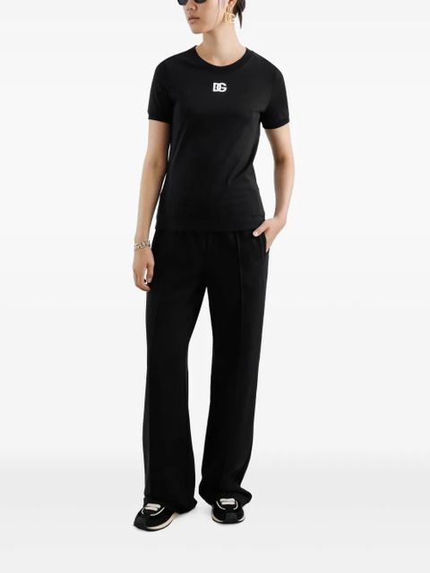 Dolce & Gabbana DG logo-embroidered jersey T-shirt - Black - zdjęcie produktu nr 2