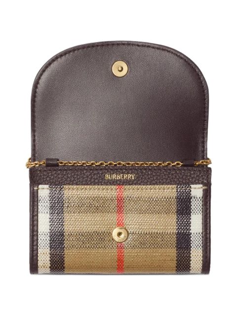 Burberry Highlands check chain crossbody bag - Neutrals