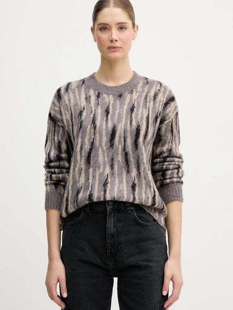 Sisley sweter z dodatkiem moheru damski kolor szary lekki 1TQ1L106Z - zdjęcie produktu nr 1