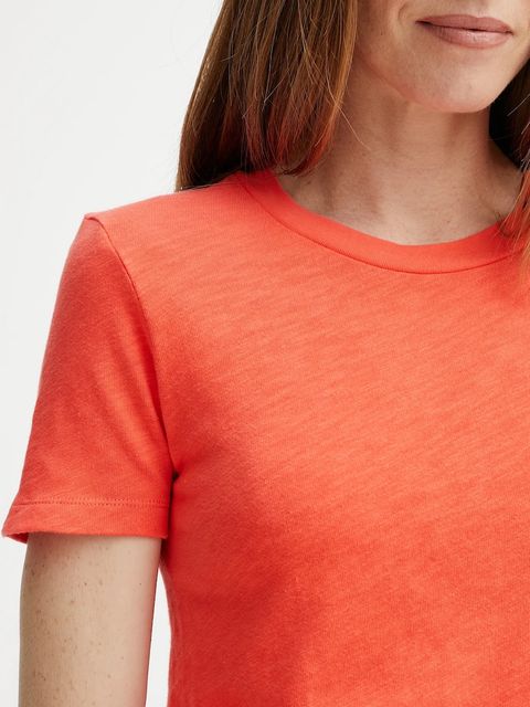 American Vintage t-shirt bawełniany damski kolor pomarańczowy SON28G
