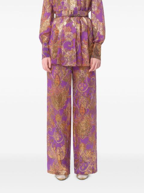 Valentino Garavani Apres L'Hiver fil-coupe trousers - Purple