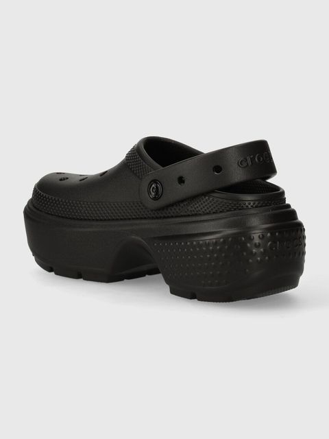 Crocs klapki Stomp Clog damskie kolor czarny na platformie 209347.001 - zdjęcie produktu nr 2