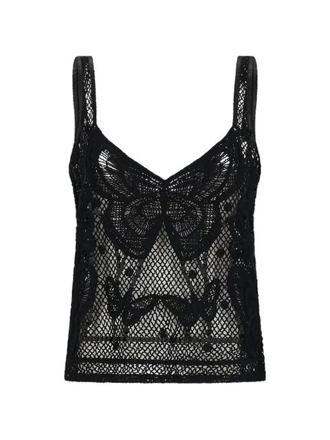 Blumarine macramé top - Black - zdjęcie produktu nr 1