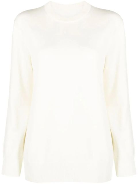 Jil Sander crew-neck wool jumper - White - zdjęcie produktu nr 1