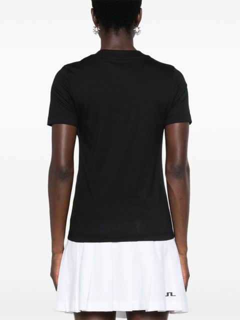 Moncler rhinestone-logo T-shirt - Black