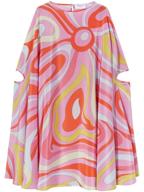 PUCCI Marmo-print silk dress - Pink - zdjęcie produktu nr 1