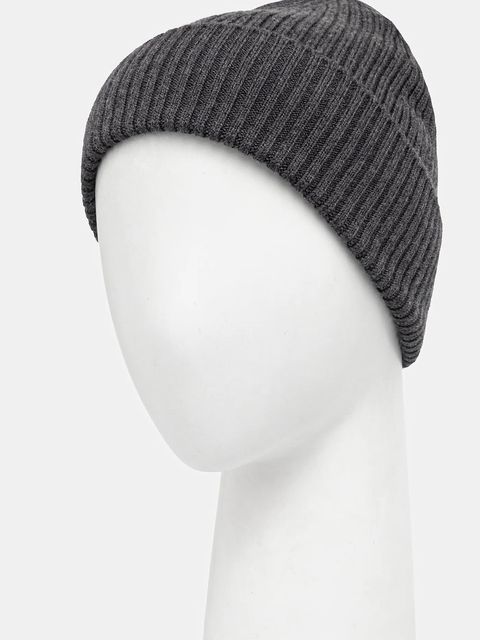 Lacoste czapka wełniana kolor szary z cienkiej dzianiny wełniana RB0001 - zdjęcie produktu nr 2