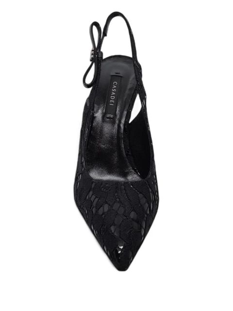 Casadei lace slingback pumps - Black - zdjęcie produktu nr 2