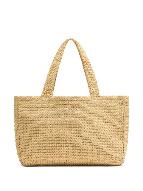 Valentino Garavani large Viva Superstar raffia tote bag - Neutrals