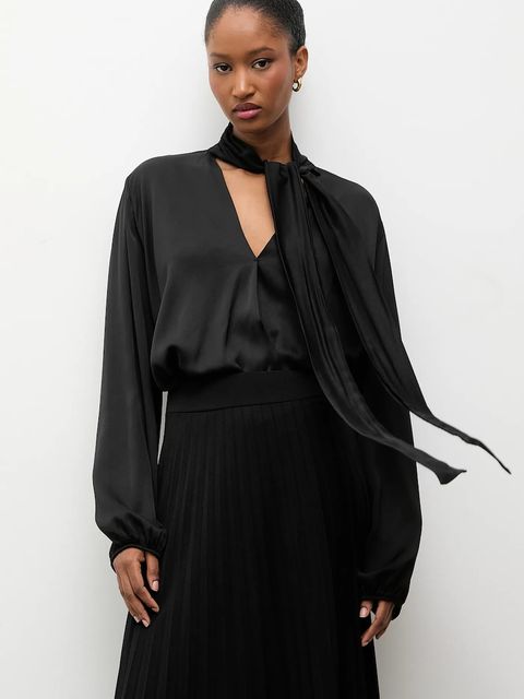 Answear.LAB bluzka damska kolor czarny gładka - zdjęcie produktu nr 1