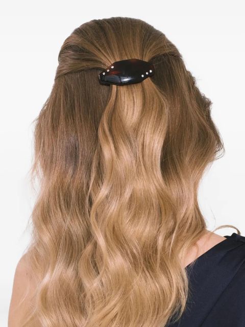 Jennifer Behr Eugenie crystal-embellished barrette - Brown