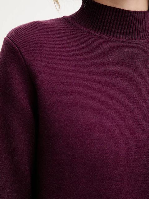 Answear.LAB sweter z kaszmirem damski kolor bordowy z półgolfem