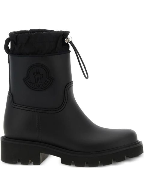 Moncler drawstring embosssed-logo rain boots - Black - zdjęcie produktu nr 2