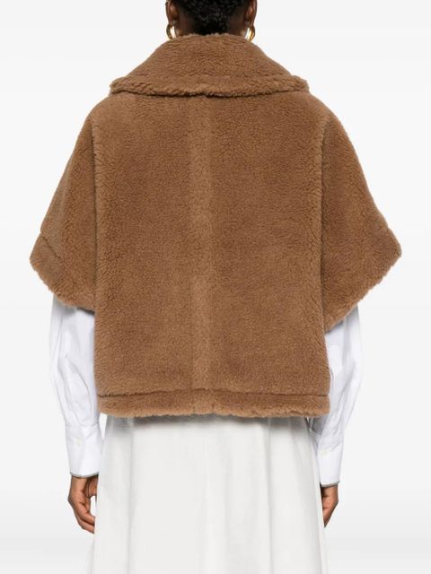 Max Mara patch-pocket cape - Brown