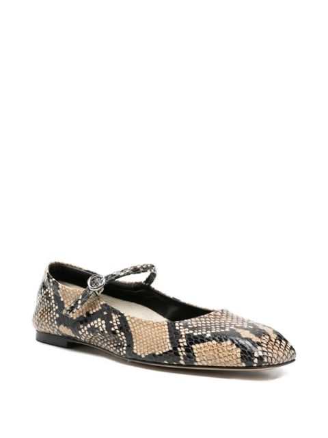 Aeyde Uma snake-print ballet flats - Neutrals - zdjęcie produktu nr 2