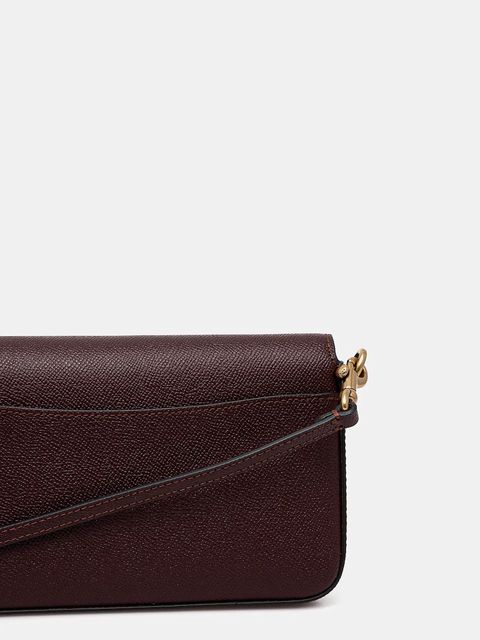 Coach torebka skórzana kolor bordowy