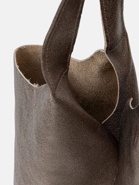 Answear.LAB torebka skórzana kolor brązowy