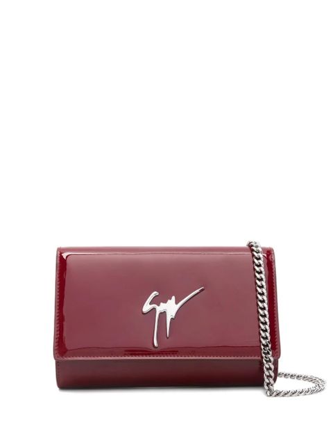 Giuseppe Zanotti patent-leather clutch bag - Red - zdjęcie produktu nr 1