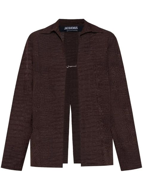 Jacquemus logo-lettering shirt - Brown - zdjęcie produktu nr 1