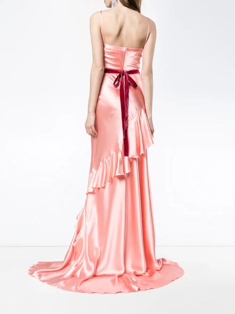 Gucci ruffle slip gown - Pink
