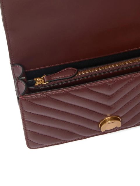 PINKO Love One Classic quilted cross body bag - Red