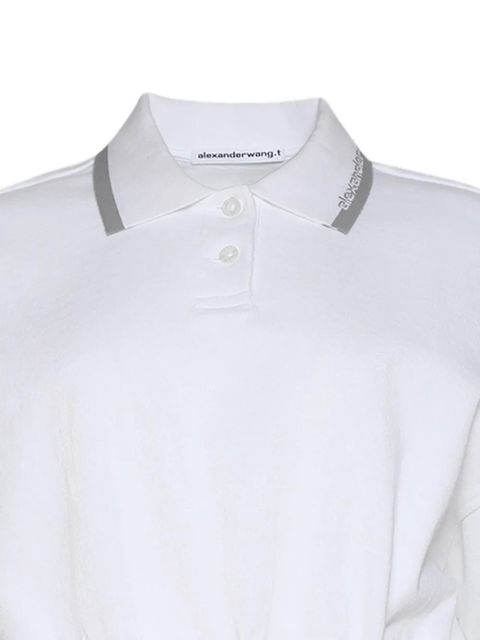 Alexander Wang logo-collar polo shirt - White