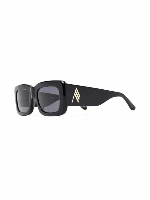 The Attico Marfa rectangular sunglasses - Black - zdjęcie produktu nr 2