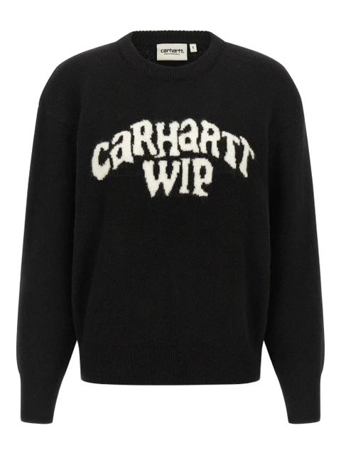 Carhartt WIP logo-intarsia crewneck sweater - Black - zdjęcie produktu nr 1
