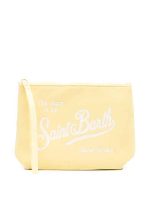 MC2 Saint Barth Aline logo-print clutch - Yellow - zdjęcie produktu nr 1