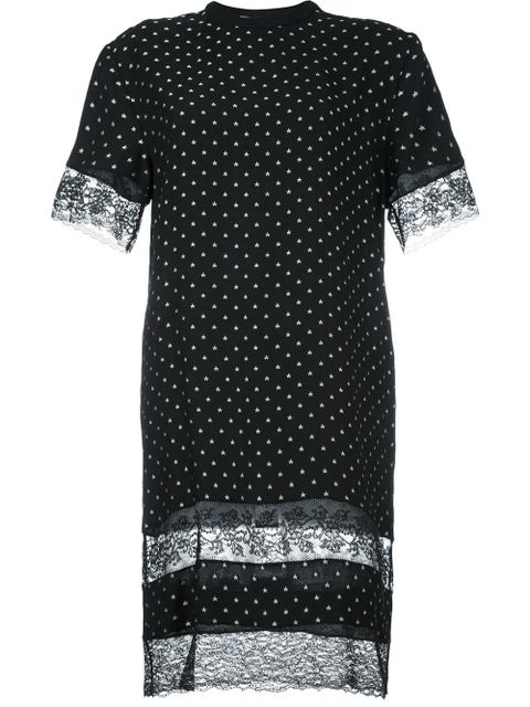Givenchy lace panel T-shirt dress - Black - zdjęcie produktu nr 1