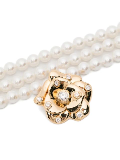 Self-Portrait charm-detail necklace - White - zdjęcie produktu nr 2