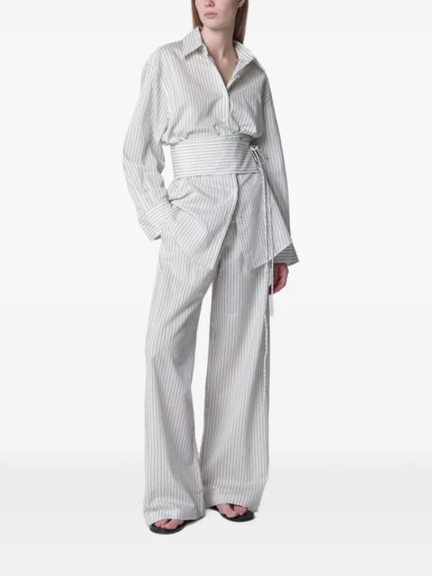 Róhe striped belted shirt - White - zdjęcie produktu nr 2