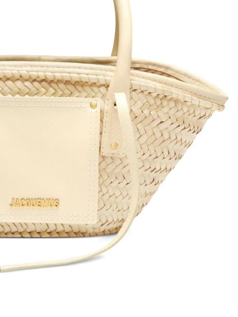 Jacquemus small Soli woven tote bag - Neutrals