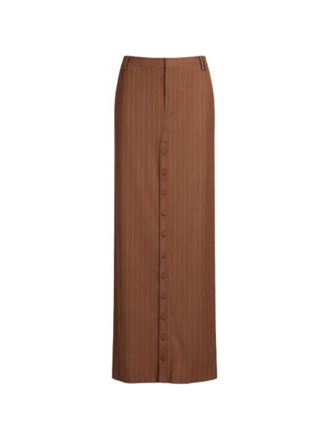 Jean Paul Gaultier striped maxi skirt - Brown - zdjęcie produktu nr 1