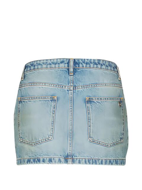 AREA chain-embellished denim skirt - Blue - zdjęcie produktu nr 2