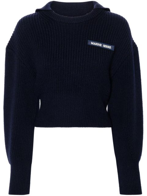 Marine Serre sailor-collar sweater - Blue - zdjęcie produktu nr 1