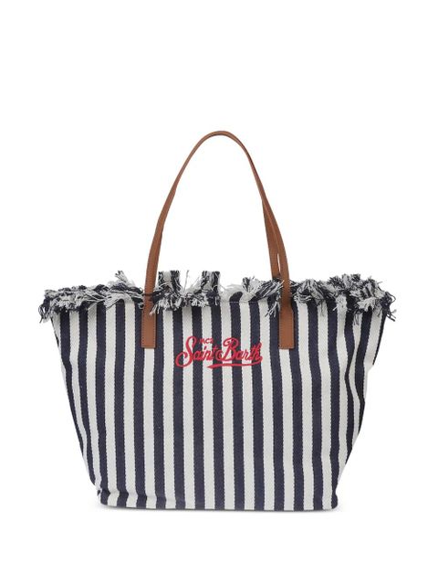 MC2 Saint Barth City Bag Mid Fringe striped shoulder bag - Blue - zdjęcie produktu nr 1