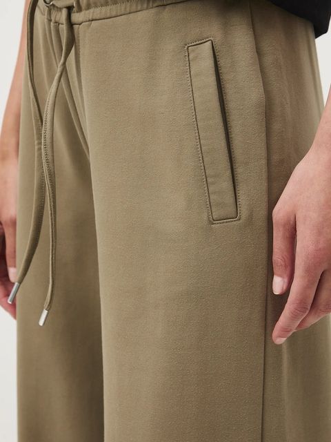 Medicine spodnie dresowe damskie kolor zielony szerokie medium waist