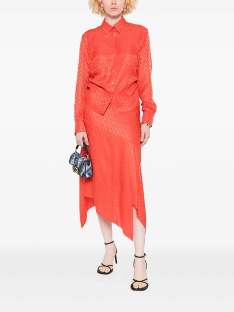 FENDI FF-jacquard shirt - Red