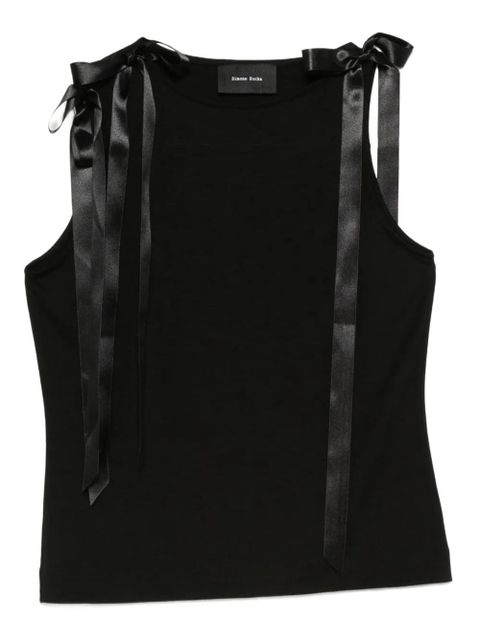 Simone Rocha bow ribbon tank top - Black - zdjęcie produktu nr 1